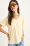 Women's Butter 100% Organic Cotton Deep V-Neck Comfort Fit T-Shirt 60602066 - 5