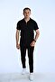 Pearl Teeth Half Zipper T-Shirt Black - 6
