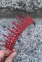 Abrienda Red Bridal Henna Crown Special Occasion Accessory Women's Crown Hair Accessory – Crown, Crystal Stone - 2