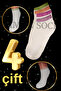 Women's Socks (4 Pairs) Cotton Children's Socks Patterned Short Booties Socks - 4