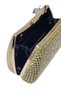 Light Gold Crystal Stone Women's Evening Dress Hand-Shoulder Bag - 7