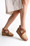Women's Special Design Straw Strap Wedge Heeled Shoes, Casual Straw Sandals - 6