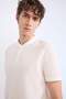 Slim Fit Slim Fit Stand Collar Textured Short Sleeve Waffle Polo T-Shirt Z4262Az25Sm - 5