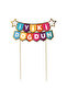 Multicolor Happy Birthday Plastic Cake Topper Cake Topper Happy Birthday Banner Lettering