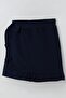 Girl's Shorts Skirt with Bow Accessory and Ruffles, Age 6-10, Navy Blue - 3