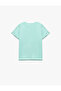 Cotton Short Sleeve Crew Neck Seashell Print T-Shirt - 2