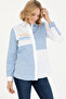 Women's Blue Long Sleeve Shirt 50272276-VR036