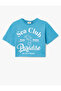 Crew Neck Short Sleeve Cotton Crop T-Shirt