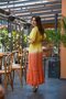 Yellow Color Sequin Detailed V-Neck Italian Dress - 5