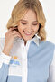 Women's Blue Long Sleeve Shirt 50272276-VR036 - 2