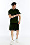 Men's 2-Piece T-Shirt & Double Leg Shorts Set, Combed Cotton, Lycra Fabric Regular Fit - 2