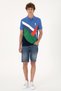 Men's Regular Fit Polo Neck Indigo T-Shirt 50300126-Vr028 - 4