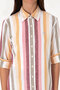 Women's Orange Striped Long Sleeve Tunic Shirt 50305877-VR202 - 6