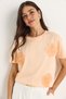 Women's Puppy Mouth Crew Neck Short Sleeve T-Shirt with Flower Accessories 60602060 - 4