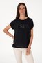 Women's Black Crew Neck T-Shirt 50300777-Vr046