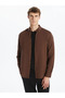 Lcw Vision Brown Slim Fit Long Sleeve Dobby Men's Shirt