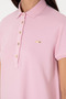 Women's Light Pink Polo Neck Mini Length Knitted Dress 50305853-VR078 - 6