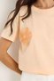 Women's Puppy Mouth Crew Neck Short Sleeve T-Shirt with Flower Accessories 60602060 - 5
