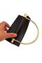 Angel Bag Accessory Faux Leather Metal Bag Handle Silk Model Black Color Light Gold Metal (New Model - 2