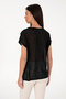 Women's Black Crew Neck T-Shirt 50300777-Vr046 - 5