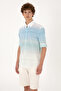 Men's Linen Blend Mint Long Sleeve Shirt 50300007-Vr090 - 3