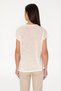 Women's Cream Crew Neck T-Shirt 50300777-Vr071 - 5