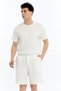 Men's 2-Piece T-Shirt & Double Leg Shorts Set, Combed Cotton, Lycra Fabric Regular Fit - 2