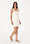 Women's Cream Mini Size Knitted Skirt 50306739-Vr071 - 3