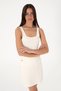 Women's Cream Sleeveless Square Neck T-Shirt 50306680-Vr071 - 3