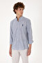 Men's Navy Blue Long Sleeve Shirt 50300182-Vr033 - 3