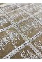 White Checkered Floral Patterned Tulle Lace Fabric – 140 cm Width - 5
