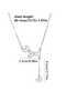 Triple Heart Model Tassel Dangle Style Zircon Stone Embroidered Stylish Design Steel Necklace - 3