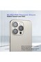 Pvd iPhone 16 Pro Max Compatible Black Stainless Steel Scratch Light Blocking Camera Lens Protector - 4