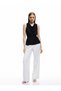 Aerobin Fabric Waist Tie Detail Degaje Collar Sleeveless Blouse - 2