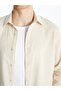 Xside Beige Regular Fit Long Sleeve Linen Blended Men's Shirt - 4