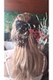 Women's Ribbon Figure Black Tulle Latch Buckle - 2