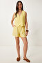 Ayrobin Vest Shorts Suit Yellow Lyy0090 - 3