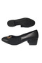 La Pia Women's Low Heeled Comb Part Stretch and Elastic Black Comfortable and Full Fit - 3