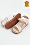 Venus 202064Y Genuine Leather Anatomical Women's Sandals Beige Ç - 5