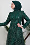 Cansu Glitter Evening Dress Emerald - 5