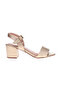 Ladies Mid Heel Sandals Golden | Made In Brazil - 2