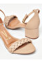 Vizzano Ladies Mid Heel Sandals Beige | Made In Brazil - 5