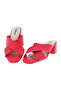 Ladies Mid Heel Sandals Red | Made In Brazil - 4