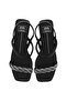 Ladies Sandals With Back Strap Black | Made In Brazil - 5
