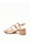Ladies Sandals With Back Strap Gold Pink | Made In Brazil - 3