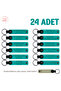Set of 24, Dark Turquoise & S Brown, Souvenir Memory Keychain with Name Writing for Hiking Group