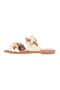 Vizzano Ladies Flat Sandals Off White | Made In Brazil - 3