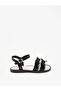 Girls Sandals With Back Strap Black | Made In Brazil