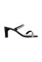 Ladies Mid Heel Sandals Crystal/Black | Made In Brazil - 3