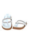 Ladies Flat Sandals Silver | Made In Brazil - 4